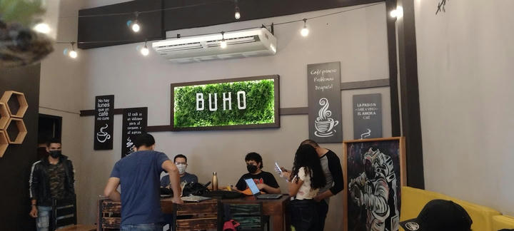 Coffee shop, Buho sign